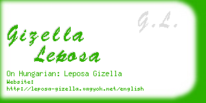 gizella leposa business card